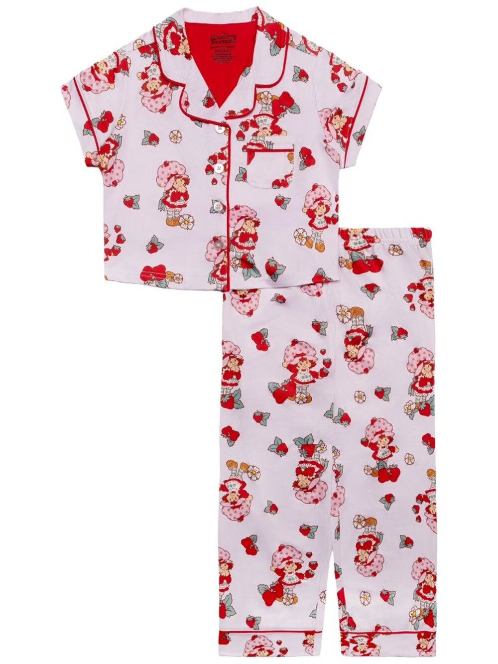 Strawberry shortcake Pink Girls Pajama Set size 4